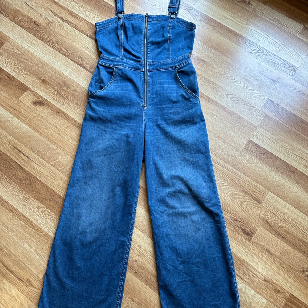 Very Cute, Hollister Zip up Overalls Size Medium.